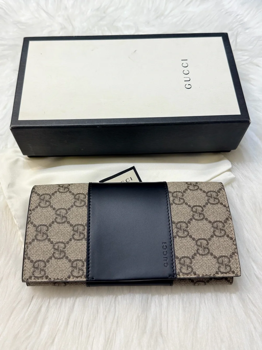 SOLD‼️NWT Gucci Supreme Canvas Bifold Continental Wallet - Picture 8 of 14